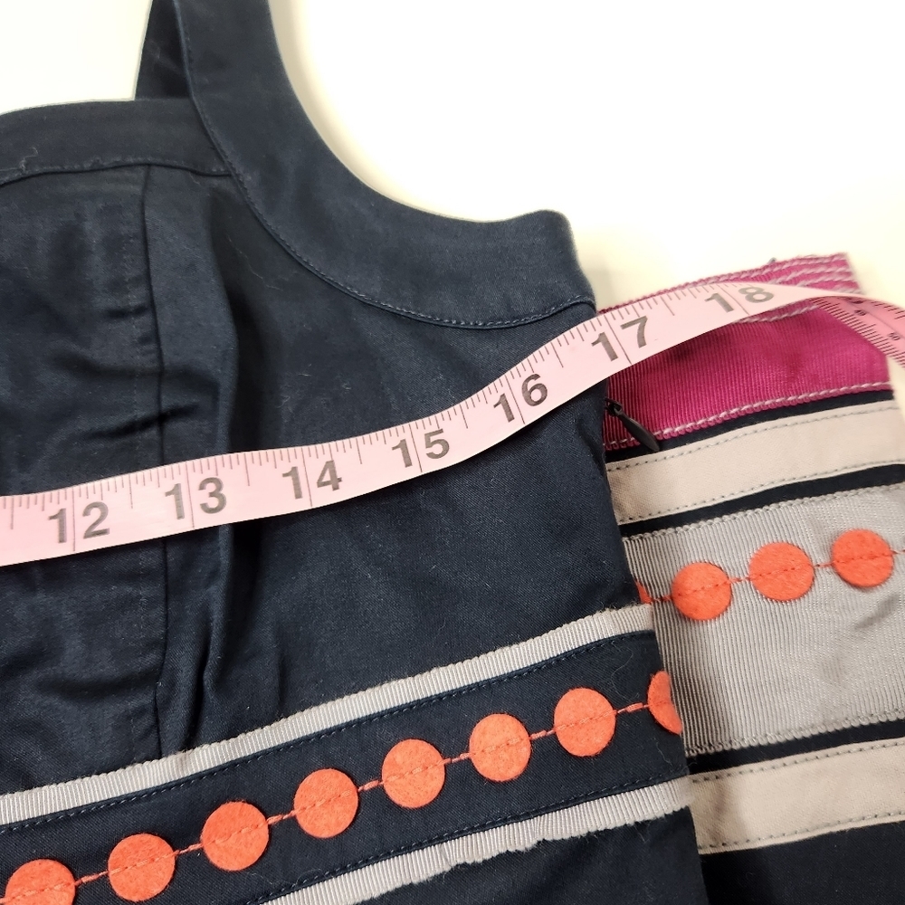 Boden Navy Dress with Pink and Coral Accents - Picture 4 of 7